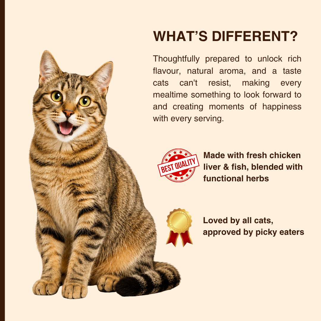 GOODNESS LOADED MEAL TOPPER FOR CATS - Chicken Liver and Fish | 100 g