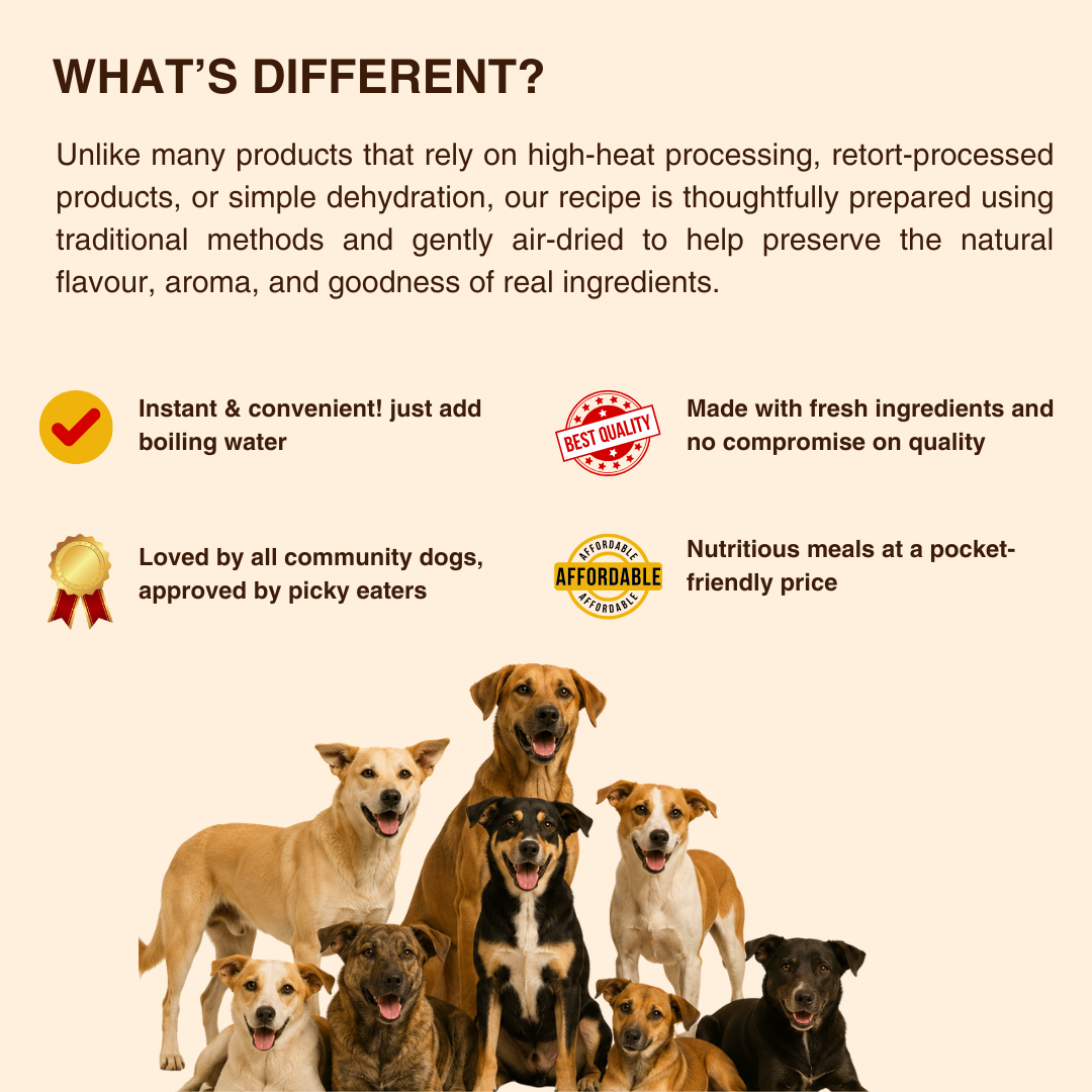 WHOLESOME GOODNESS MEALS FOR COMMUNITY DOGS - Chicken and Lamb