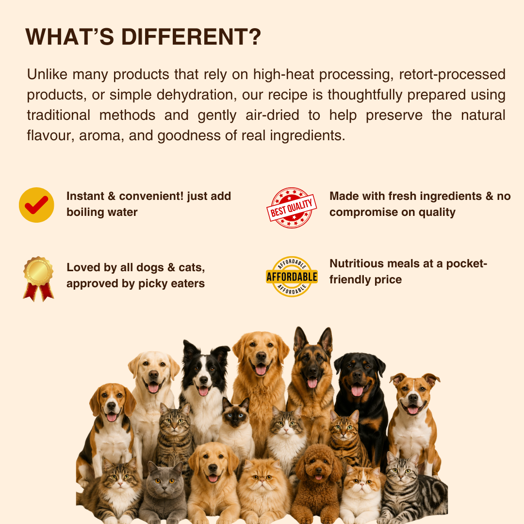 WHOLESOME GOODNESS MEALS FOR DOGS/CATS - Egg and Paneer